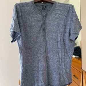 Grayers Blue Half-button Tee